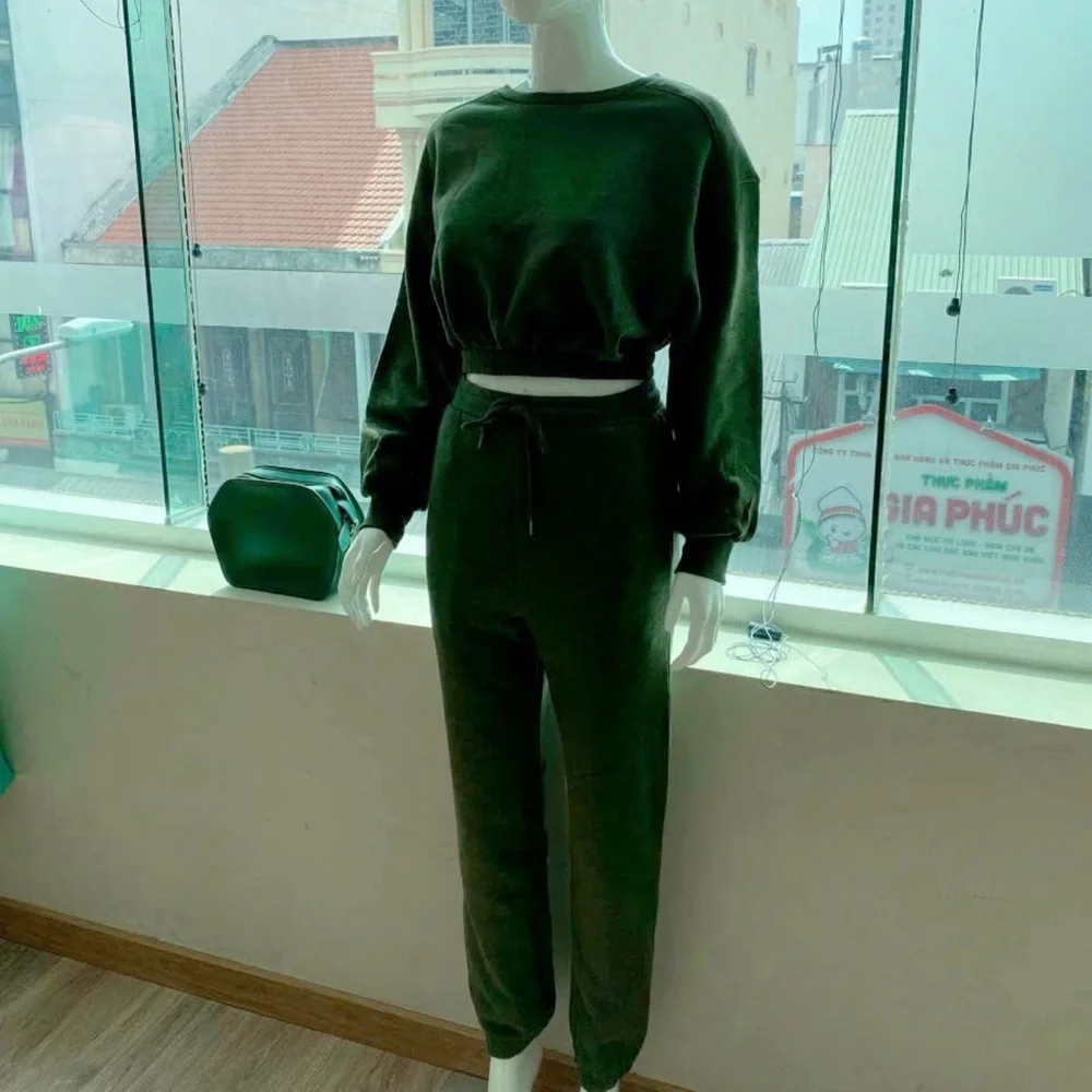 Zara long sleeve sweatsuit set with hoodie Size: XS, S